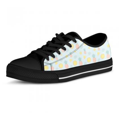 Pineapple Low Top Shoes, Pineapple Fruits Shoes,..