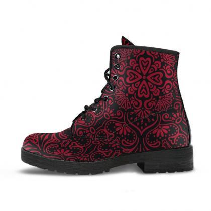 Bohemian Fiesta (red Jester) Boots Handcrafted..
