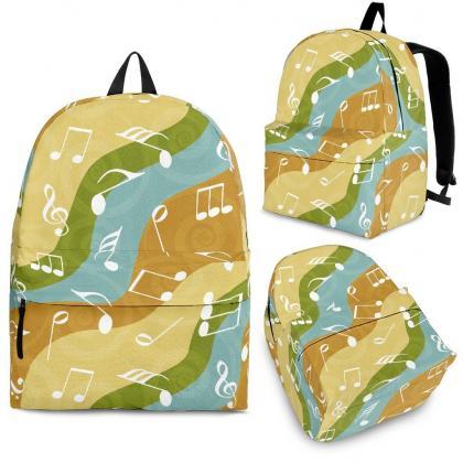 Music Note Multi Color - Backpack, Custom Design,..
