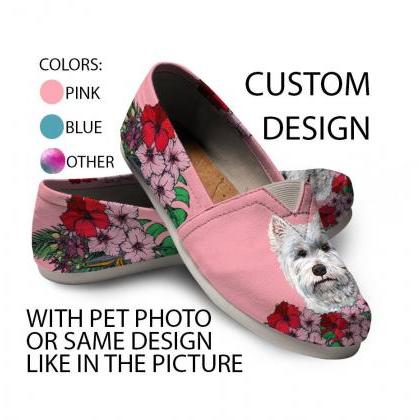 West Highland White Terrier Shoes, Custom Picture,..