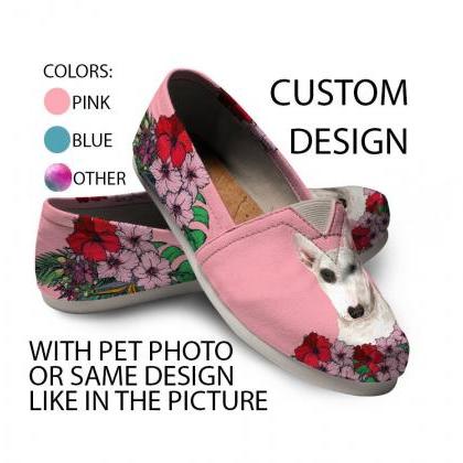 Bull Terrier Women Shoes, Custom Picture, Bull..