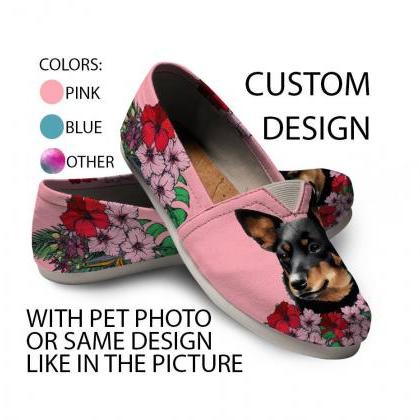 Lancashire Heeler Shoes, Custom Picture, Dog..