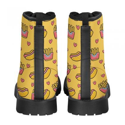 Dog Boots, Kawaii Leather Boots, Fries Handcrafted..