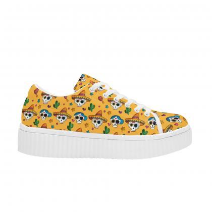 Floral Print Platform Shoes | Floral Sneakers |..