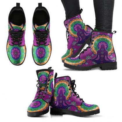 Yoga Chakra Boots Handcrafted Women Boots,..