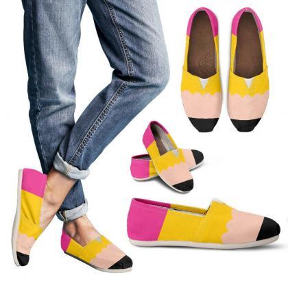 Pencil Teacher Slip Ons Casual Women Shoes,..