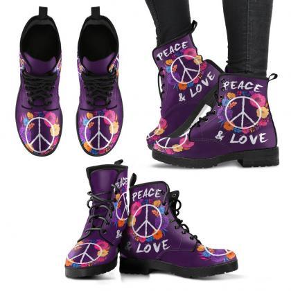 Peace Love Boots Handcrafted Women Boots,..