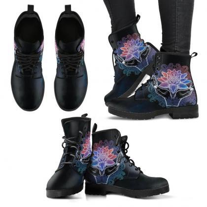 Lotus Hand Boots Handcrafted Women Boots,..