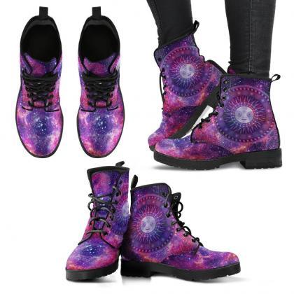 Galaxy Sun Women Boots, Vegan Leather Boots,..