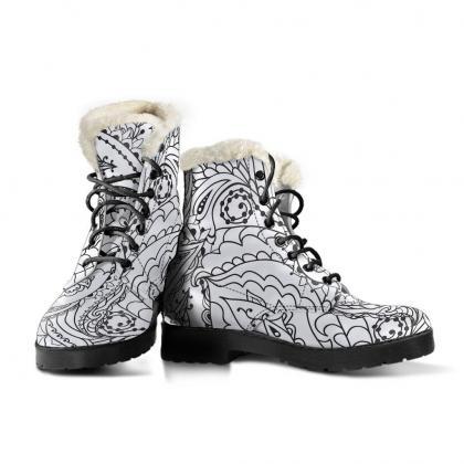 Flower Handcrafted Winter Boots Handcrafted Women..