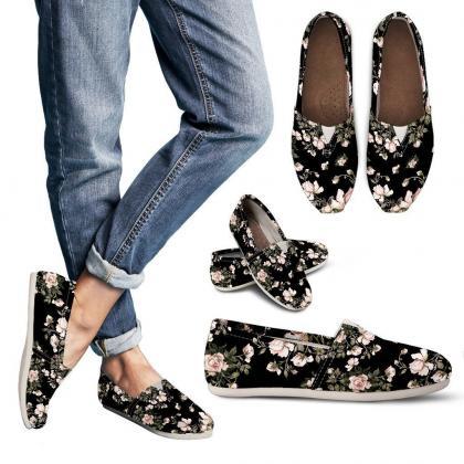 Floral Pattern Slip Ons Casual Women Shoes,..
