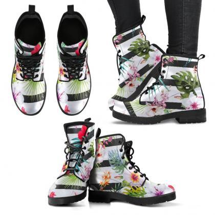 Exotic Flower Designer Handcrafted Women Boots,..