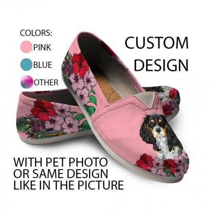 Cocker Spaniel Women Shoes, Custom Picture, Dog..