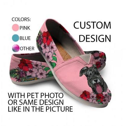Schnauzer Shoes, Custom Picture, Dog Lovers,..