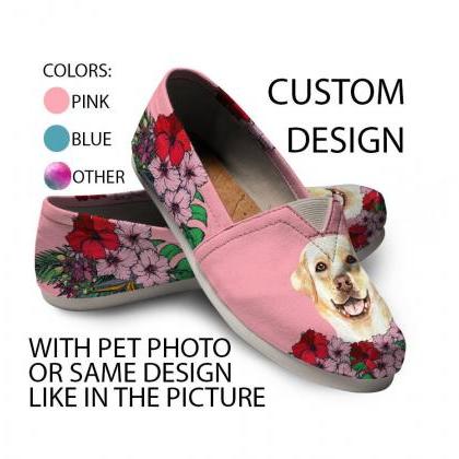 Labrador Retriever Shoes, Custom Picture, Dog..