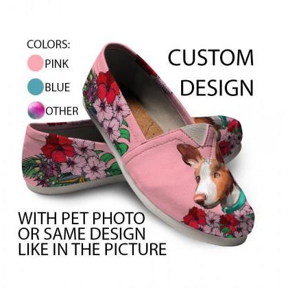 Ibizan Hound Shoes, Custom Picture, Dog Lovers,..