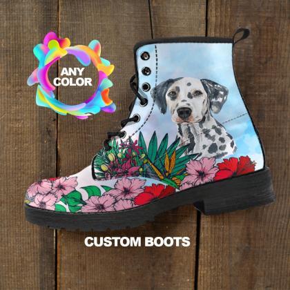 Dalmatian Boots, Dalmatian Lover Custom Picture,..