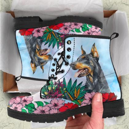 Doberman Boots, Doberman Lovers, Custom Picture,..
