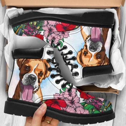 Boxer Boots, Bouvier Boxer Custom Picture, Animal..