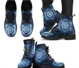 Gold Chakra Mandala Women's Leather Boots main image 0