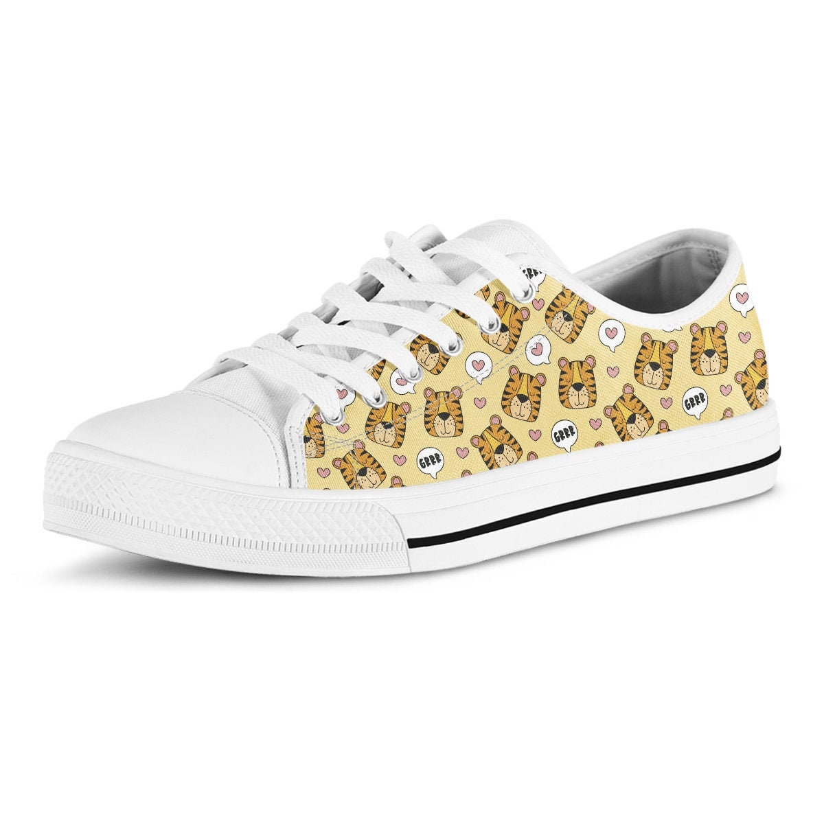 Tiger Low Top Shoes, Custom Kawaii Shoes, Women Sneakers, Cute Sneakers, Kids Sneakers, Women, Men Or Kids Sneakers