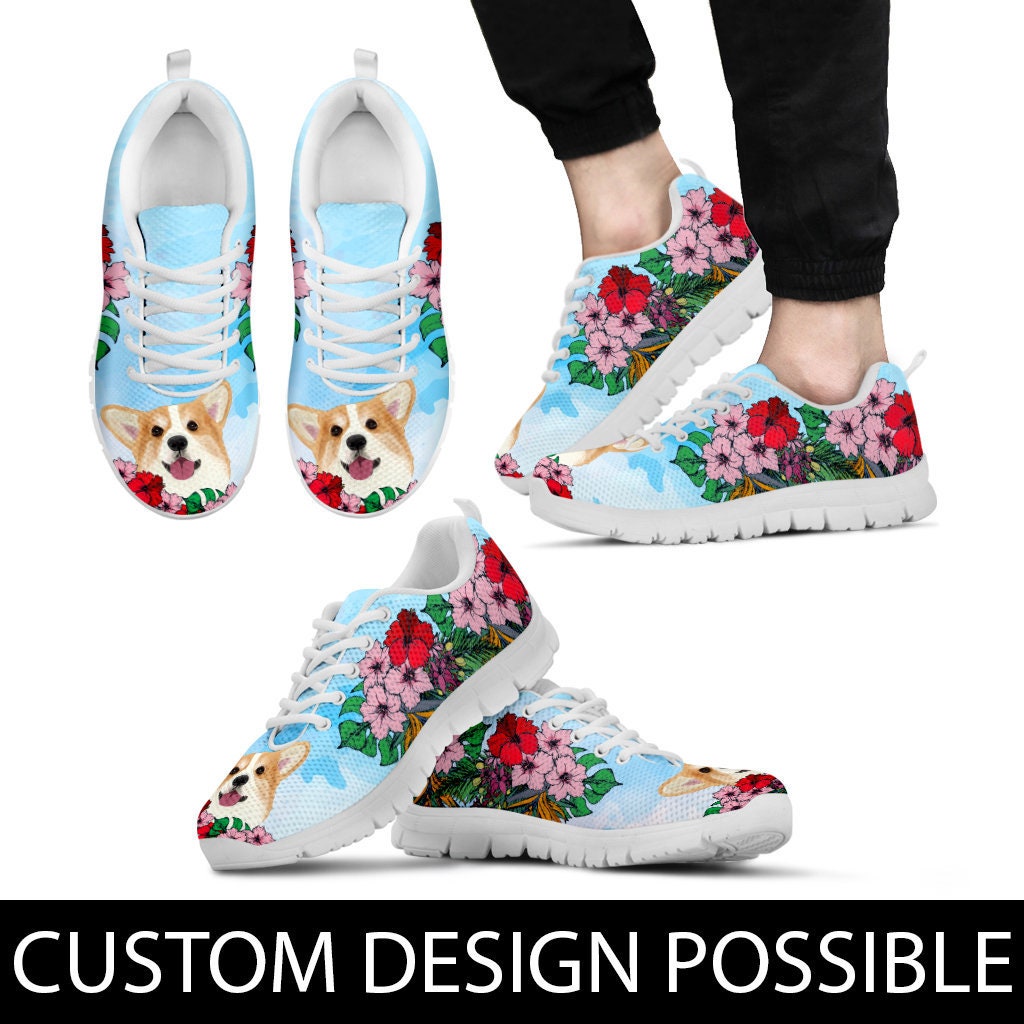 Corgi Floral Sneakers Corgi Floral Sneakers