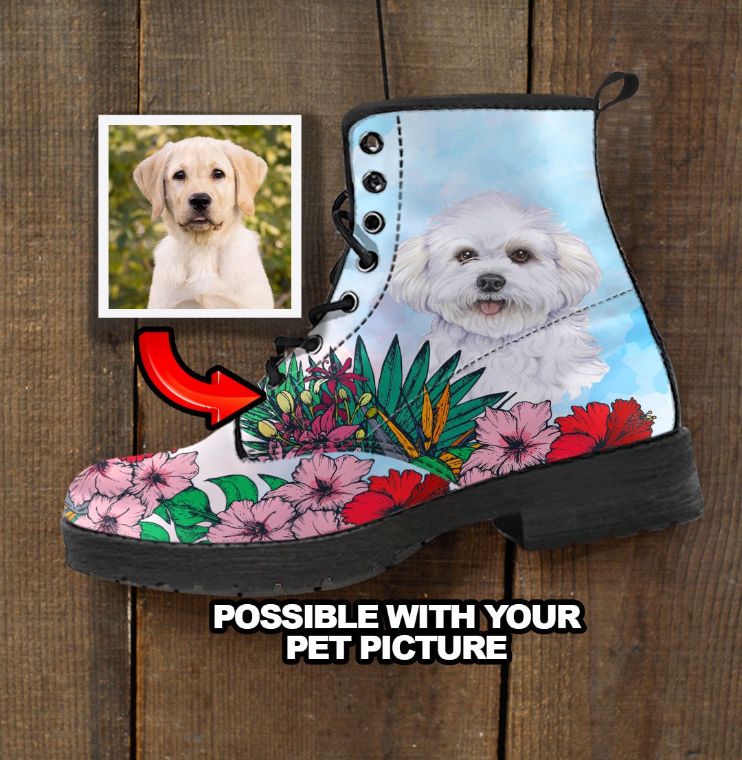 Bichon Frise Boots, Bichon Lovers, Custom Picture, Animal Lovers, Women Boots