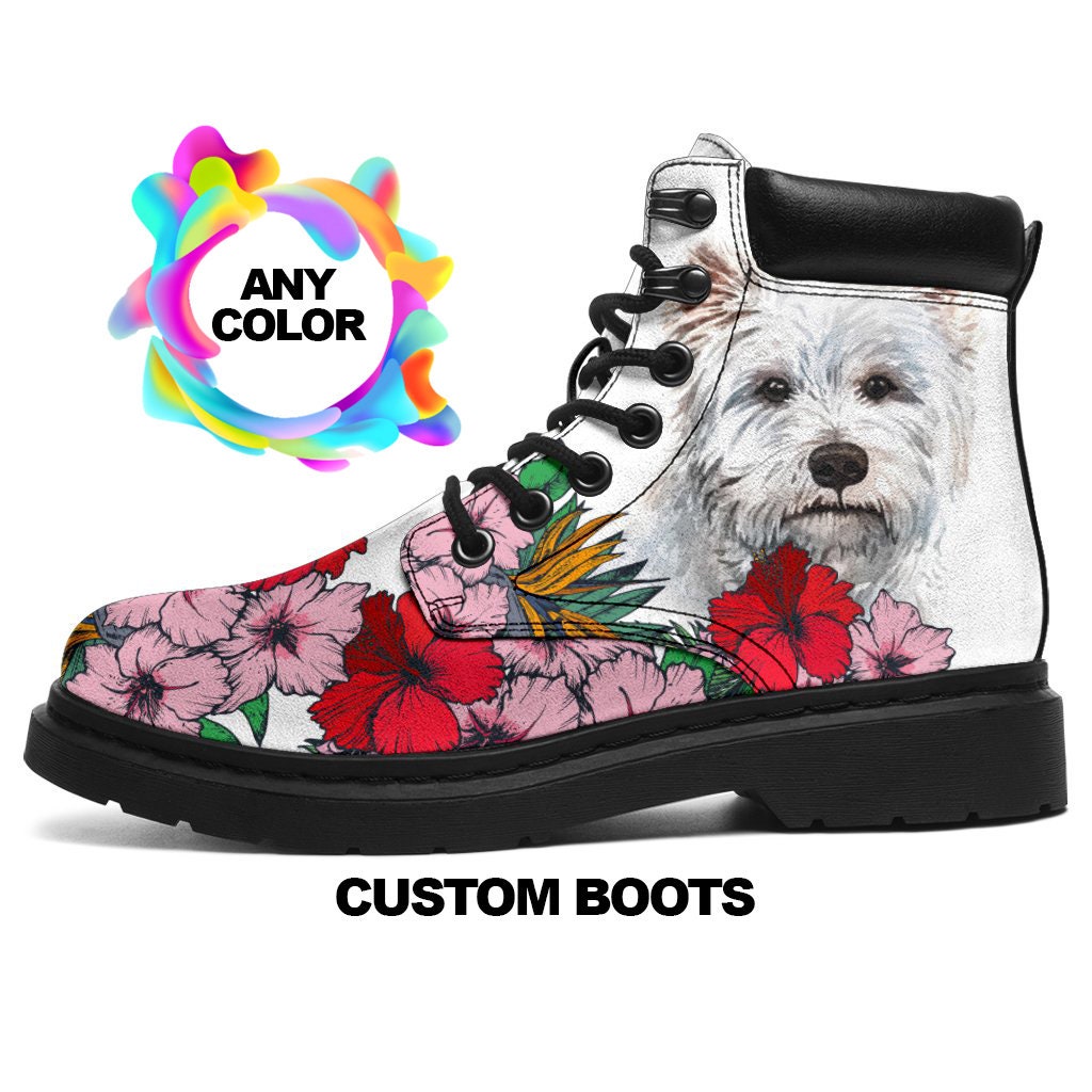 West Highland White Terrier Boots, Westie Lovers, Custom Picture, Animal Lovers, Women Boots