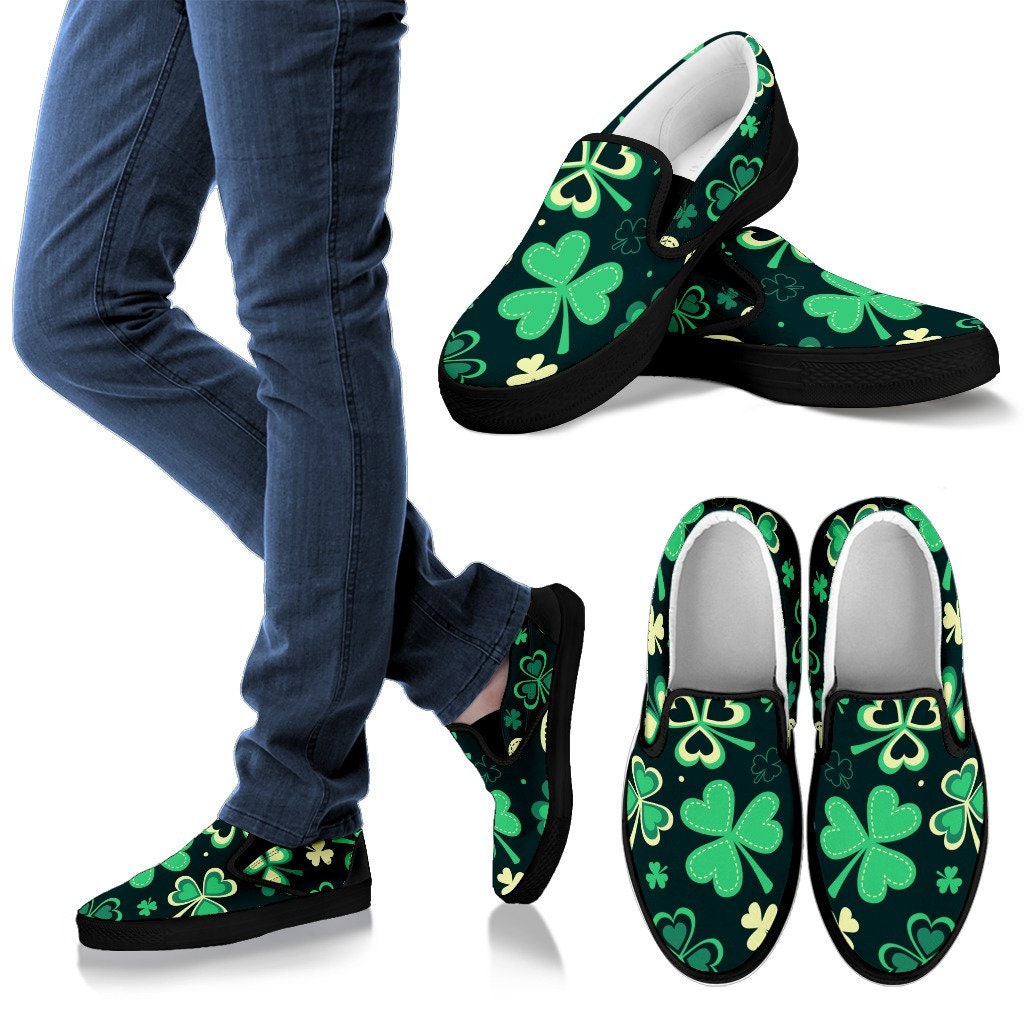 St. Patrick's Day Slipon Designer Shoes, Handmade Women Shoes, Slip On Shoes, Dream Shoes