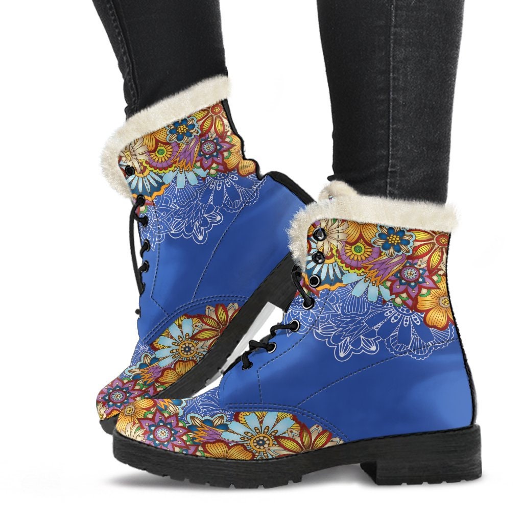 Henna Winter Boots Handcrafted Women Boots, Vegan Leather Boots, Animal Friendly Boots, Women