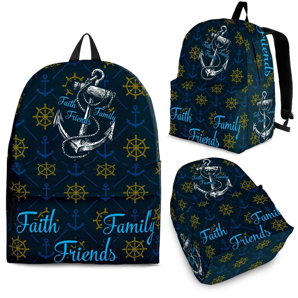 Faith Family Friends Backpack, Custom Design, Custom Backpack ,made To Order, Handmade