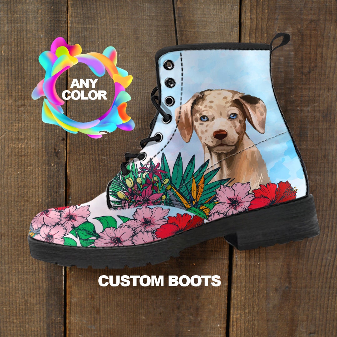 Catahoula Leopard Boots, Catahoula Leopard Custom Picture, Animal Lovers, Women Boots