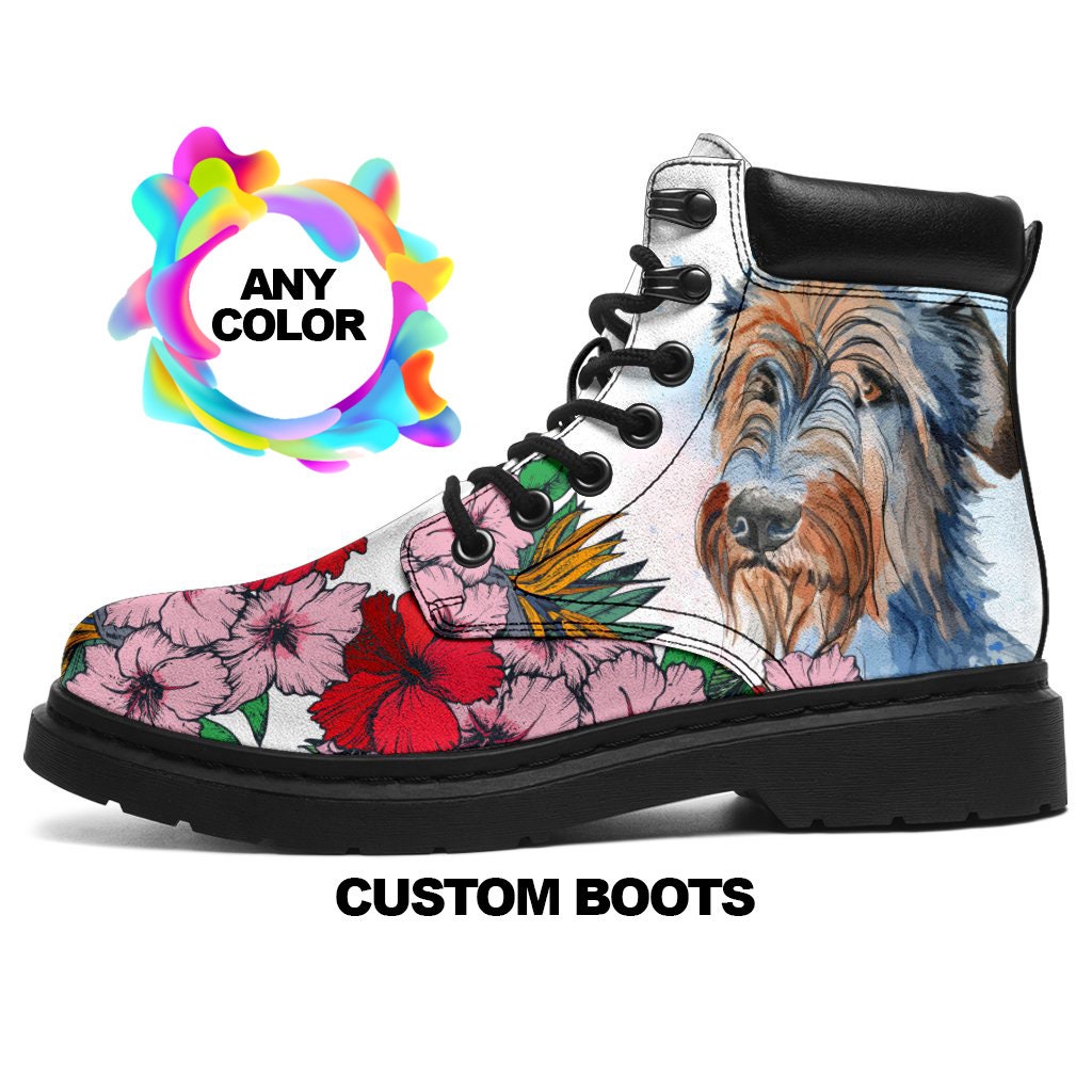 Irish Wolfhound Boots, Irish Wolfhound Lover Custom Picture, Animal Lovers, Women Boots