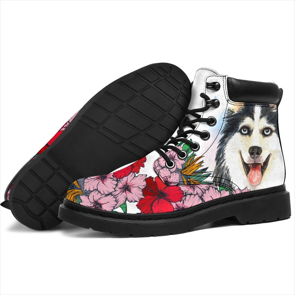 Husky Boots, Siberian Husky Lovers, Custom Picture, Animal Lovers, Women Boots