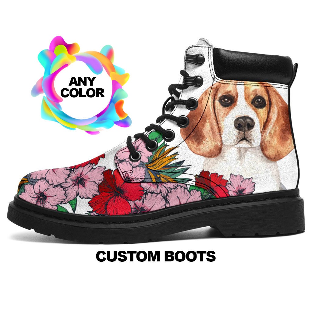 Beagle Boots, Beagle Lovers, Custom Picture, Animal Lovers, Women Boots