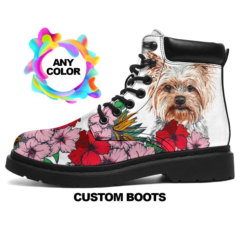 Yorkshire Terrier Boots, Yorkie Lovers, Custom Picture, Animal Lovers, Women Boots