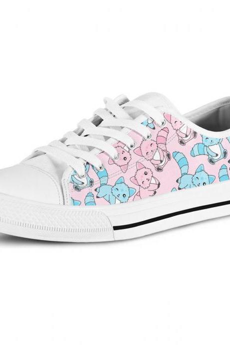 Cute Cat Low Top Shoes, Custom Kitty Shoes, Women Sneakers, Cute Sneakers, Kids Sneakers, Women, Men Or Kids Sneakers