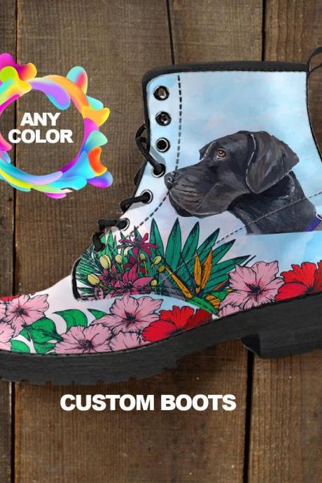 Great Dane BOOTS, Great Dane lover Custom Picture, Animal lovers, Women Boots