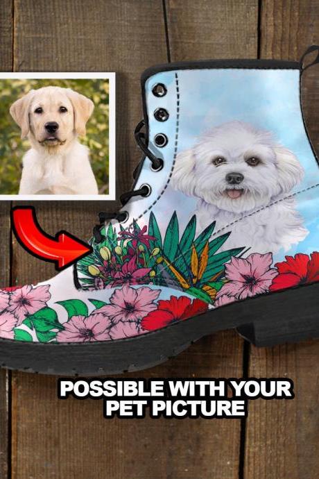 Bichon Frise BOOTS, Bichon lovers, Custom Picture, Animal lovers, Women Boots