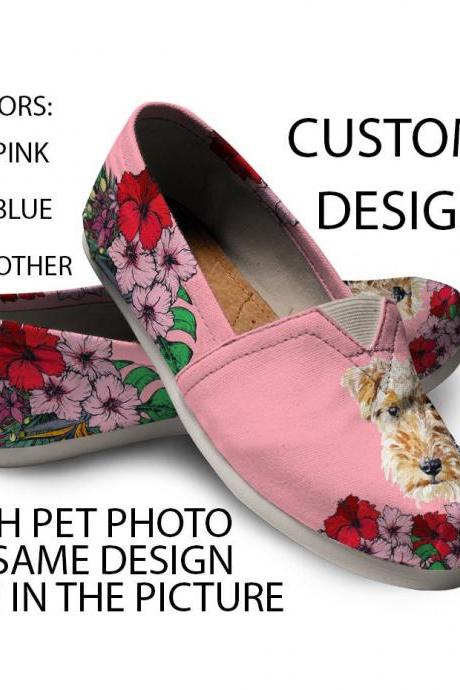 Lakeland Terrier Shoes, Custom Picture, dog lovers, Animal lovers, Women shoes, sneaker, custom dog shoes
