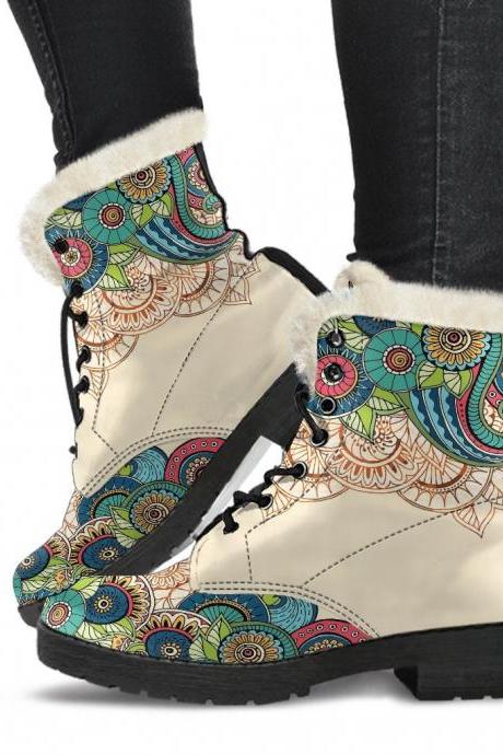 Animal Nurse Pattern Print Men Women Leather Boots