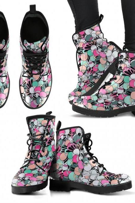 Funky Patterns In Candy Women Boots, Vegan Leather Boots, Animal Friendly Boots, Classic Boot, Eco Leather, Animal Friendly