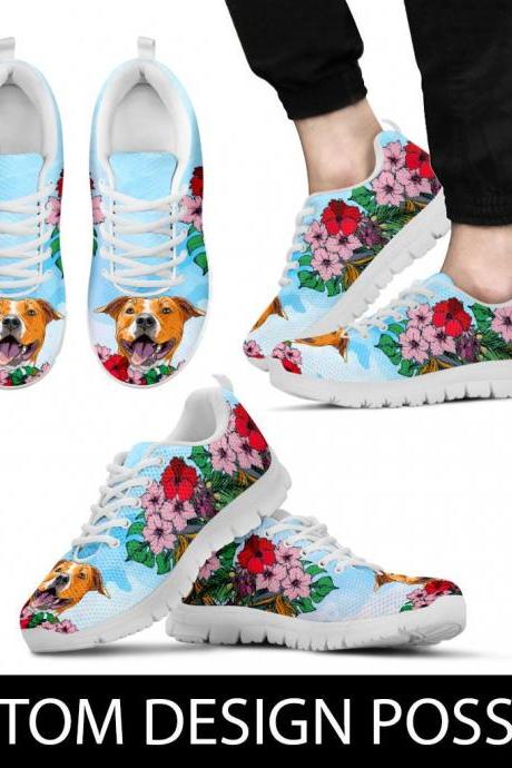 Pit Bull Terrier Sneakers Custom Picture, American Staffordshire Lovers, Animal Lovers, Women Shoes, Sneakers, Trainers