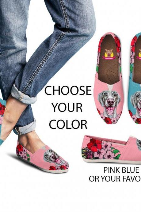 Weimaraner Shoes, Custom Picture, Dog Lovers, Animal Lovers, Women Shoes, Sneaker, Custom Dog Shoes