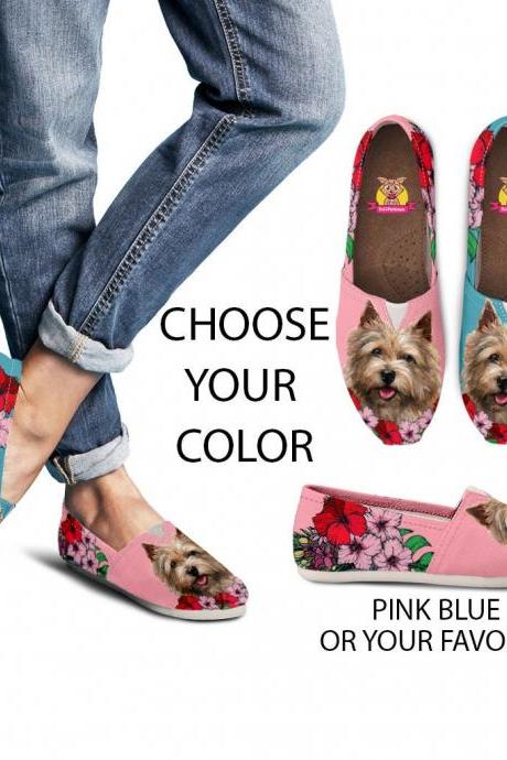 Norwich Terrier Shoes, Custom Picture, dog lovers, Animal lovers, Women shoes, sneaker, custom dog shoes
