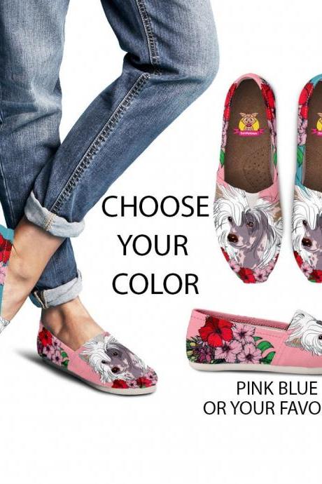 Chinese Crested Dog Women Shoes, Custom Picture, Dog Lovers, Animal Lovers, Women Shoes, Sneaker, Custom Shoes
