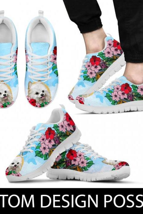 Japanese Spitz Sneakers Custom Picture, Animal Lovers, Women Shoes, Sneakers, Trainers, Dog Sneakers, Dog Shoes