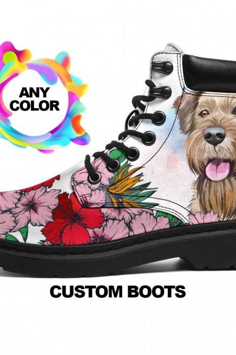 Irish Terrier BOOTS, Irish Terrier lover Custom Picture, Animal lovers, Women Boots