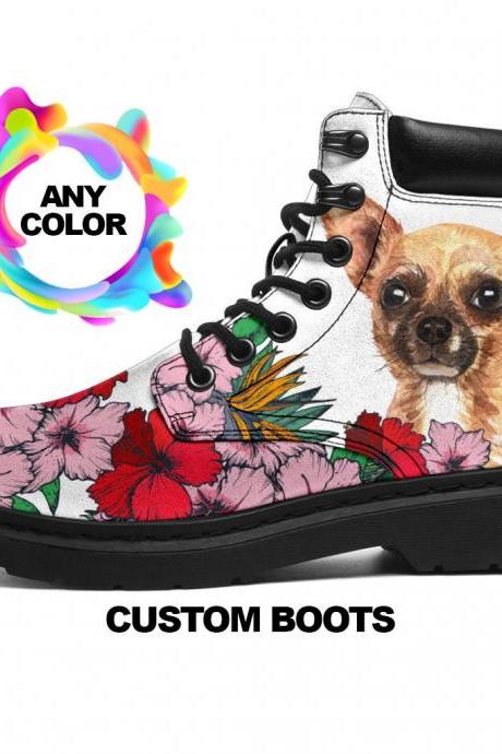 Chihuahua BOOTS, Chihuahua lovers, Custom Picture, Animal lovers, Women Boots
